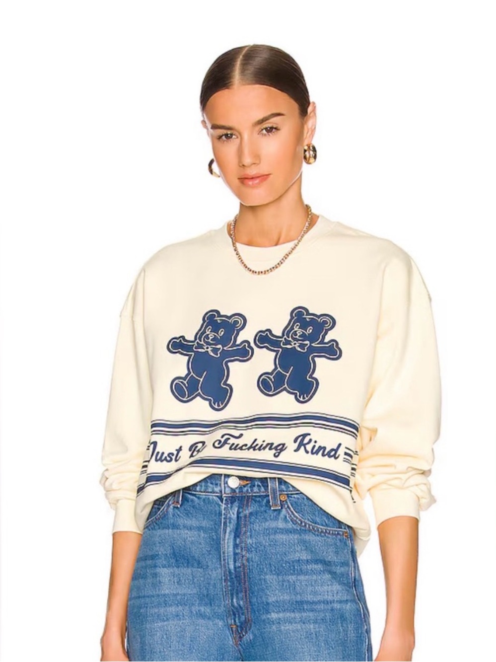 Mayfair Group ‘Just Be Fucking Kind’ Cream Oversized Sweatshirt